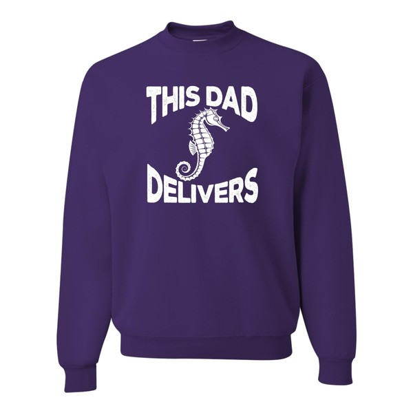 Go All Out XX-Large Purple Mens This Dad Delivers Funny
