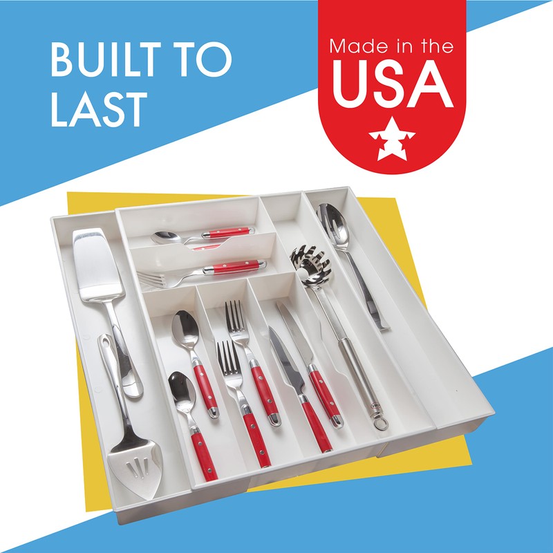 Dial Industries Expandable Silverware, Utensil and Cutlery Kitchen Drawer Organizer