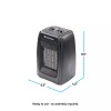Comfort Zone 1500W Personal Ceramic Space Heater with Adjustable Thermostat