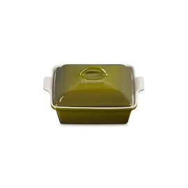 Le Creuset Stoneware Heritage Shallow Square Casserole​, 2qt. (9"), Olive
