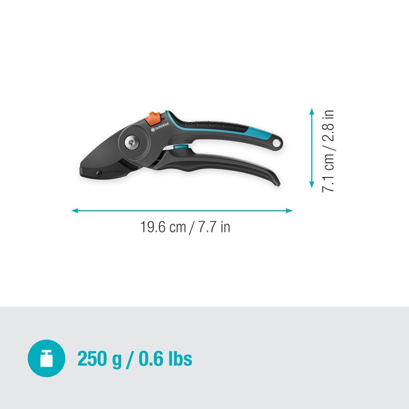 GARDENA PremiumCut Pro Dry Wood Anvil Secateurs 24mm Cutting Diameter