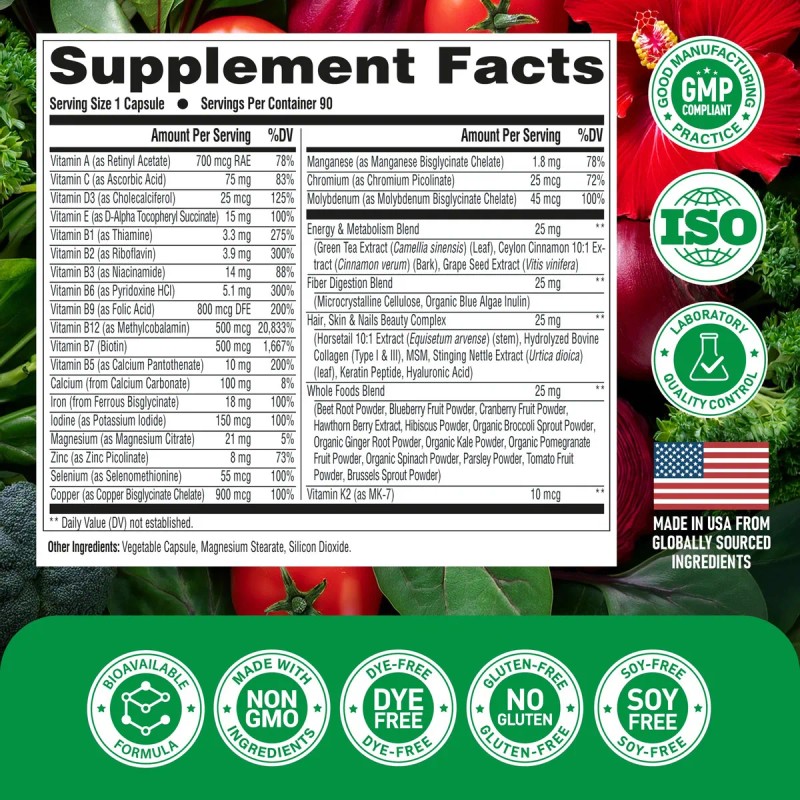 Nutraharmony Multivitamnico Mujeres 47-en-1 90 Cpsulas