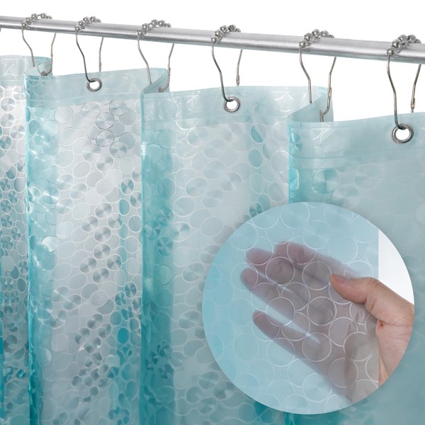LiBa Plastic Shower Curtain, Heavy Duty 8G Shower Curtain for