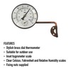 Brass Outdoor Thermometer Hygrometer With Stylish Dial Design - Garden