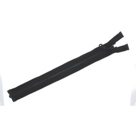 Zip for Jackets, Plastic, Zips, Separable (Black, 70 cm)