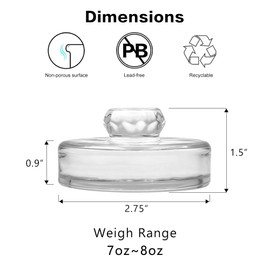 Glass Fermentation Weights for Wide Mouth Mason Jars, 9 Pack