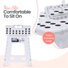 Delxo 16 Inch Folding Step Stool, White Step Stools for