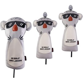 Golf Headcover Driver 440cc 460cc DR/Wood FW 2pcs/3 Piece Set Waterproof with Conversion Doug Included Akita Inu (Koala)