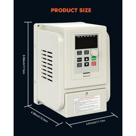 Dollate 3HP 2.2kw AC 220V Variable Frequency Drive, 12A Single-Phase to 3 Phase Variable Frequency Drive Inverter Converter, Professional VFD Speed Controller for Motor Speed Control