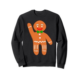 Gingerbread Man in Bow-Tie - Funny Xmas Gingerbread Costume Sweatshirt