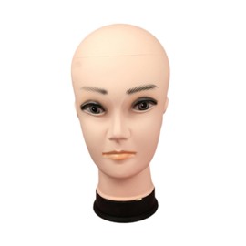 Sharplace Male Bald Mannequin Head Hat Display Rack PVC Sturdy Versatile Manikin Head Model Wig Display Stand for Hats Glasses Earrings