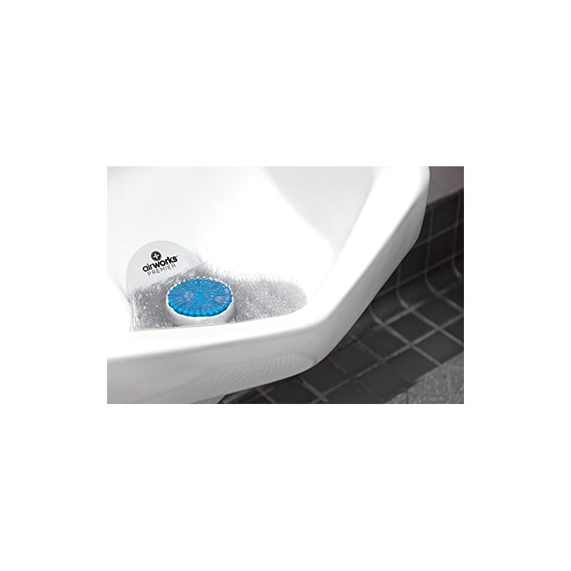 AirWorks AWSP233 Premier Urinal Screen with Block, Sunburst, Clear, 5"