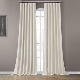 HPD Half Price Drapes BOCH-PL4201-108 Bellino Blackout Room Darkening Curtain (1 Panel), 50 X 108, Oat Cream