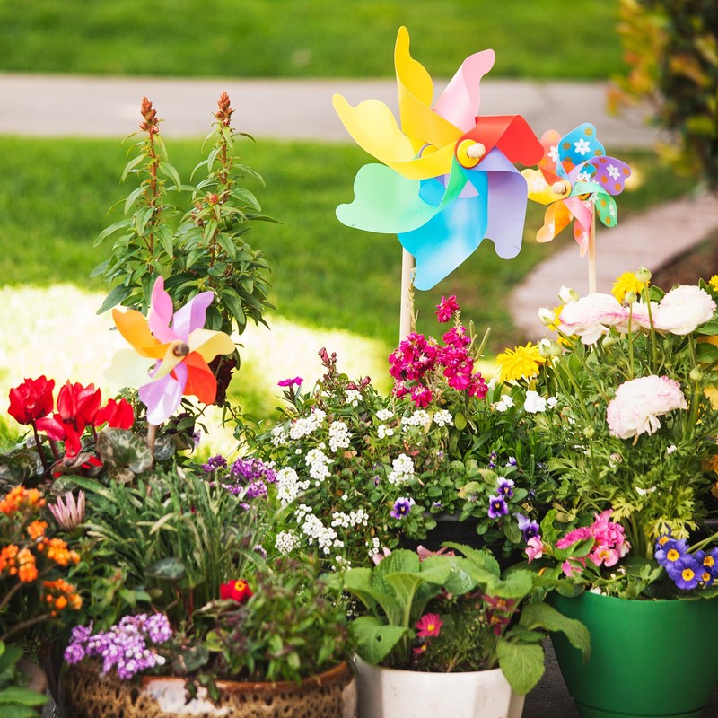 sourcing map 25pcs Windmills for the Yard Garden 17" x