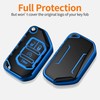 Sindeda for Jeep Key Fob Cover with Keychain Soft Full