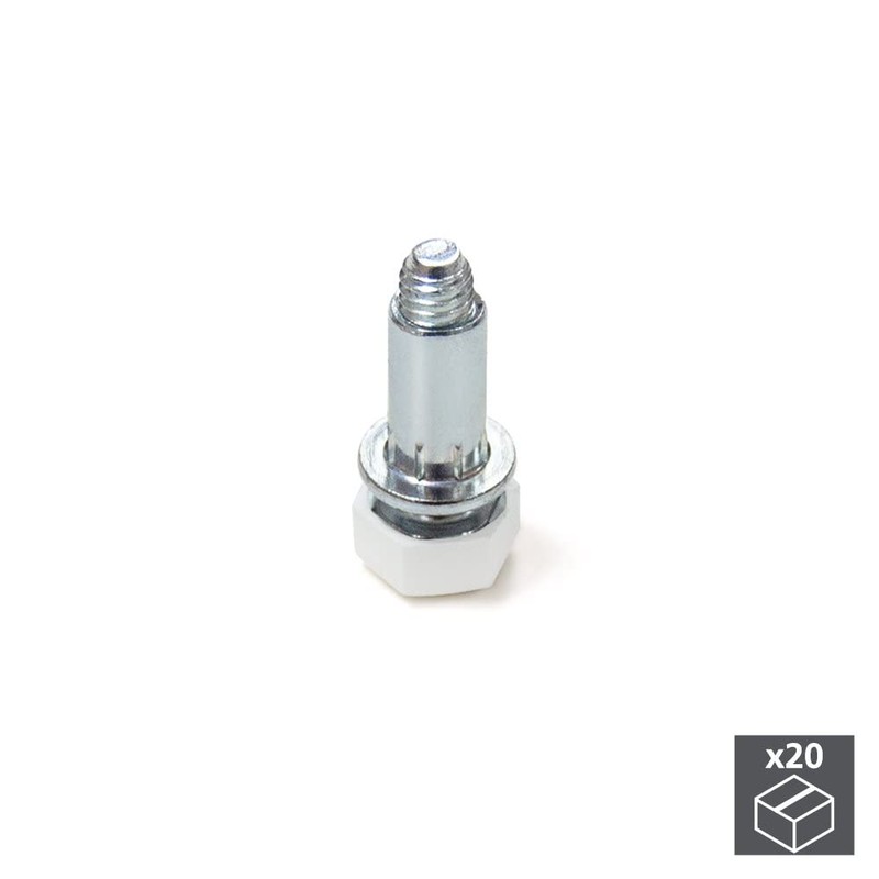 Emuca 2020015 Leveller foot for furniture with nut, M6x20mm, Set