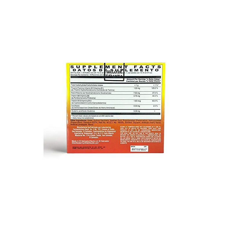Biokemical Ultraestres Vitaminado – Anti-Stress Dietary Supplement Vials with Vitamins