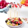 100 Pieces 5 Christmas Cocktail Picks,Assorted 5 Cocktail Toothpicks Santa