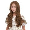 DUDUWIG Light Brown Wig for Kids Girls Long Brown Middle