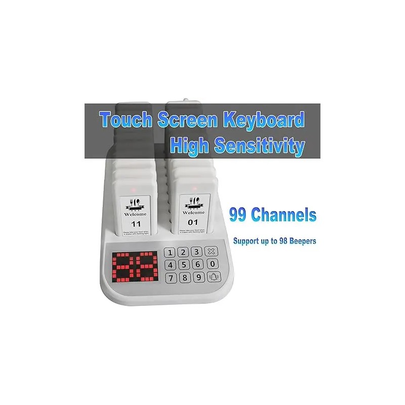 Wireless Restaurant Pager System Calling System Waiting Beepers for Queue
