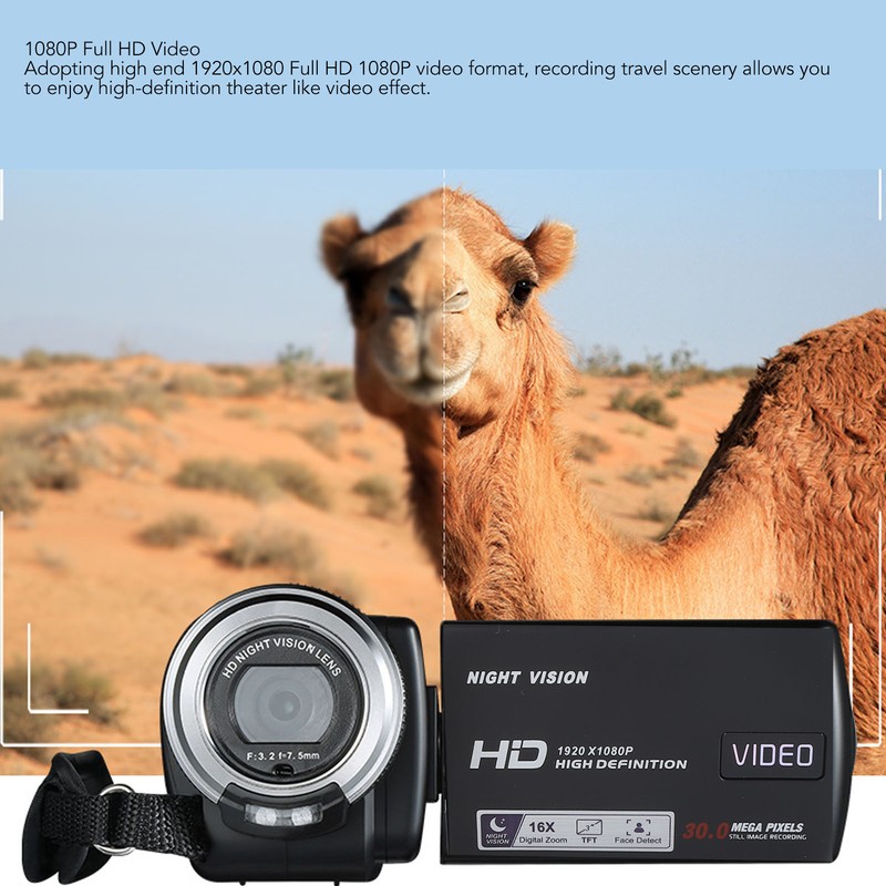 Video Camera Camcorder 30MP 1080P HD 3 Inch TFT LCD