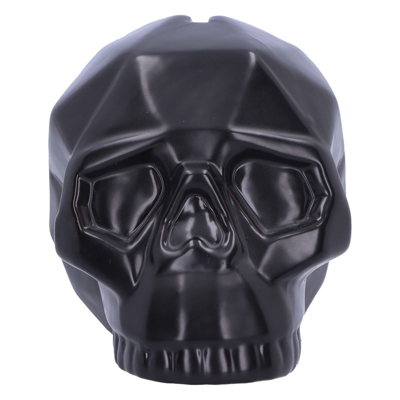 Nemesis Now Geometric Skull Money Box, Ceramic, Black