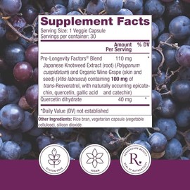 Reserveage Beauty, Resveratrol 100 mg, Antioxidant Supplement for Heart and Cellular Health, Supports Healthy Aging and Immune System, Paleo, Keto, 30