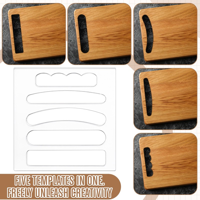 14 Pcs Router Templates for Woodworking, 6 Acrylic Charcuterie Board