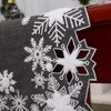 Simhomsen Towel Embroidered Snowflake Design White Table Runner for Christmas