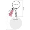 30Set DIY HandPainted Acrylic Keychain Blanks Circles Keychain Tassel Set