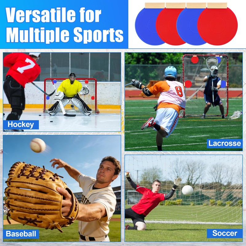 4 Pcs Silicone Hockey Shooting Targets with Durable Magnetic, Lacrosse