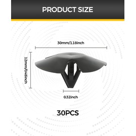 iolory 30PCS Car Hood Insulation Retainers,Bumper Retainer Clips with Fastener Remover,Car Clips and Fasteners,Suitable for Most Vehicles,Replacement Part Number OEM#4878883AA