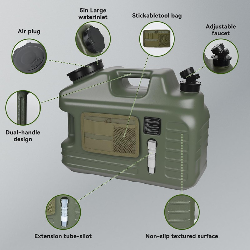 FIRINER 5 Gallon Water Jug, Bpa Free Large Water Jug