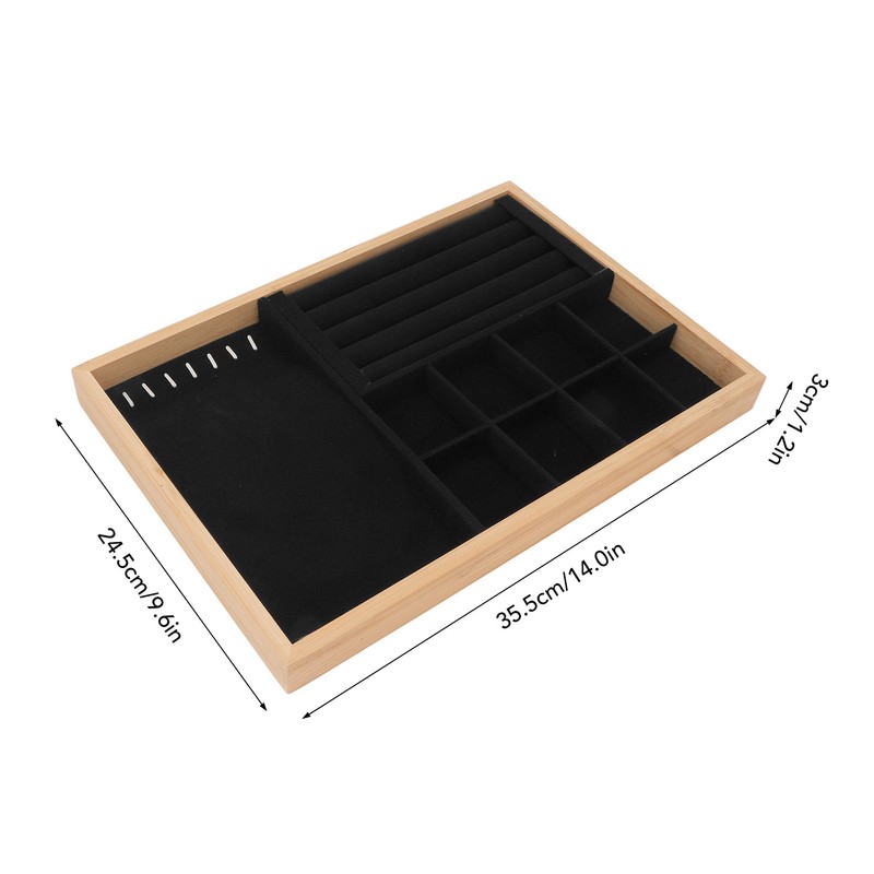Jewelry Drawer Insert Multipurpose Triple Use Jewelry Display Tray for