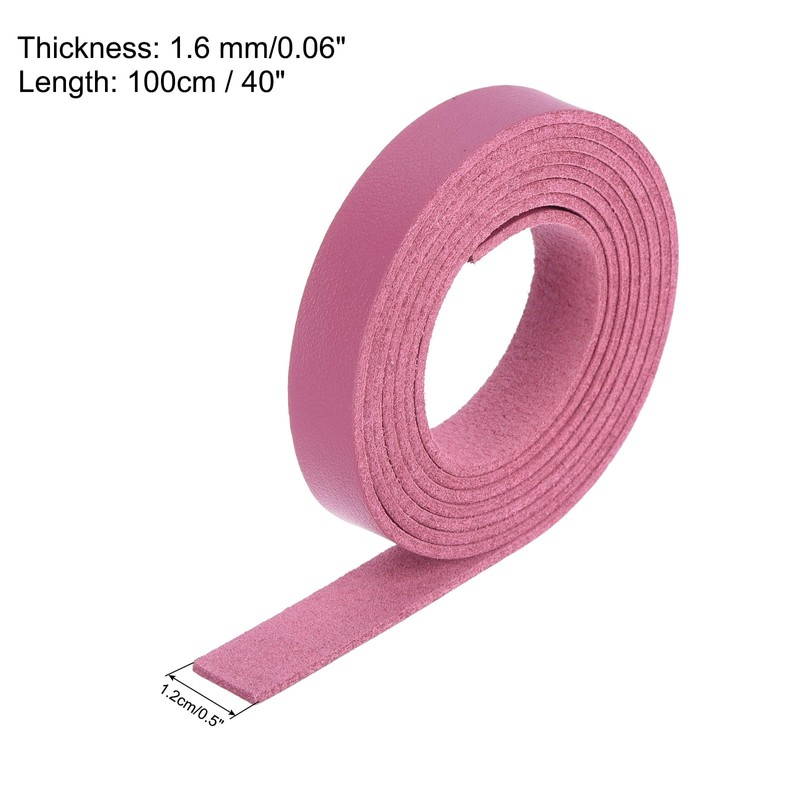 sourcing map Leather Straps Strip Belt 1.2cm(0.5" Width) 100cm(40" Length)