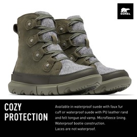 Sorel Women's Explorer Next Joan Waterproof Boots - Stone Green, Alpine Tundra - Size 6.5