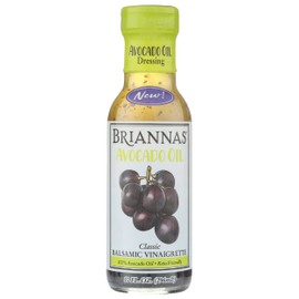 Briannas Classic Balsamic Vinaigrette with Avacado Oil Dressing, Gluten Free, 10 Ounce (Pack of 6)