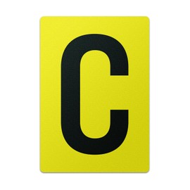 101SIGNCITY Alphabet Letter C Floor Sticker (7'' x 10'', 2 Pks) – Durable Anti-Slip Vinyl | UV & Water Resistant | Peel & Stick | No Residue | Warehouse, Equipment, Wall, Letter Marker Stickers