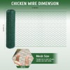 HCFGS Chicken Wire,0.6in Hexagonal Green Floral Chicken Wire Mesh PVC