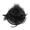 Women Ladies Fascinator Hat Feather Mesh Flower Wedding Party Hat