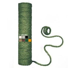 XRzitky Natural Sisal Rope for Cat Scratcher, 1/4 Inch 164FT Sisal Rope for Cat Scratching Post Repair Replacement, Multi Color Cat Scratch Tree Rope Replacement, Cactus Green
