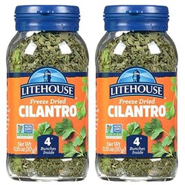 Litehouse Freeze Dried Cilantro - Substitute for Fresh Cilantro, Jar Equal to 4 Cilantro Fresh Bunches, Fresh Cilantro, Organic Spice, Cilantro Seasoning, Non-GMO, Gluten-Free - 0.35 Ounce, 2-Pack