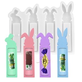 Lgowithu Silikonformen Gießformen Ostern, Osterhase Silikonform Geldgeschenk, Gipsformen Zum Gießen, Gießformen Silikon Geldgeschenk, Gießformen Pralinenschachtel, für DIY Seife Kerzen Ostergeschenke