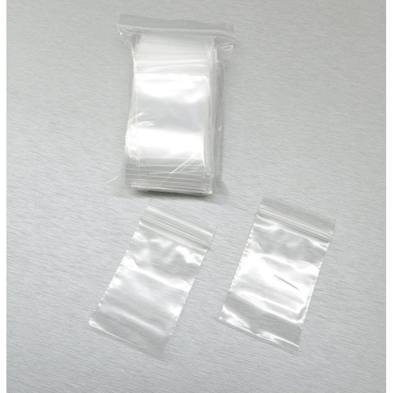 100 2"x3" ZIPLOCK BAGS Clear 2MIL Small POLY BAG RECLOSABLE