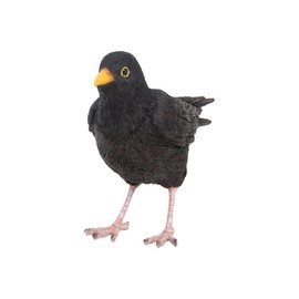 MAISONICA Black Bird Lifelike Ornament Statue Garden Outdoor Indoor H12cm