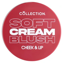 Collection Cosmetics Soft Cream Blush, Cream Lightweight Formula, Cheek Makeup, Multi-use for Cheek and Lip, 4ml, Velvet Rose