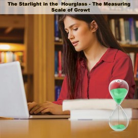 Hourglass Sand Timer 2 Minutes, High Turquoise Sand Clock 2 Min, Hand Blown Sand Watch Two Minutes, Large Hour Glass Sandglass, Reloj de Arena for Home Yoga Game Decor