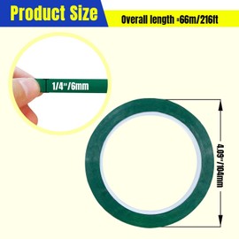 Qimoo 6 Rolls 1/4" Whiteboard Tape Line 6mm Pinstripe Tape white Board Tape, Thin Dry Erase Tape Lines for White Board Graphic Chart Marking DIY Art, 216ft Per Roll