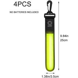 Lyyxjsltd 4 Pack Reflective Strips, Safety Reflector Pendants Reflective Pendants Safety Key Chains Reflective Tags Keyring for Backpack Clothes Wheelchair Cycling Walking Running
