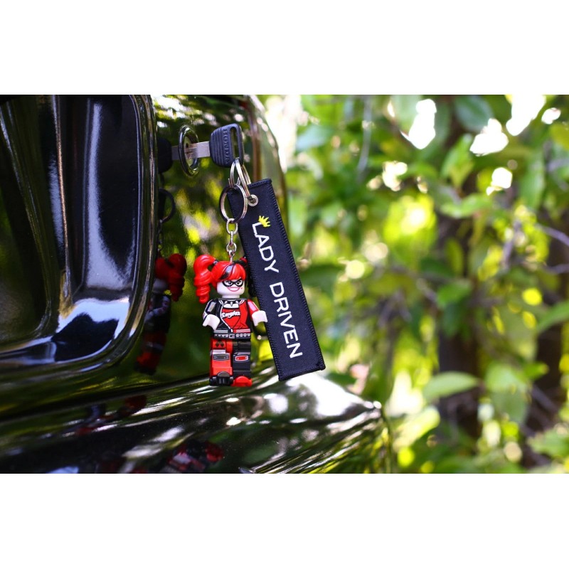 JET Lady Driven jet tag keychain